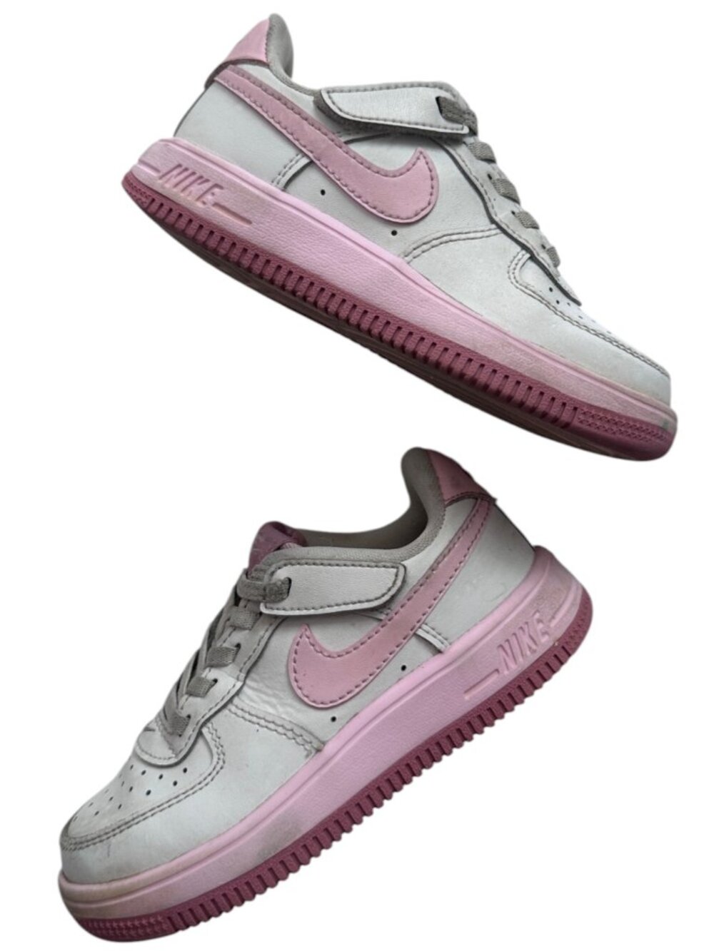 Nike Girls White Pink Sneakers Size 10